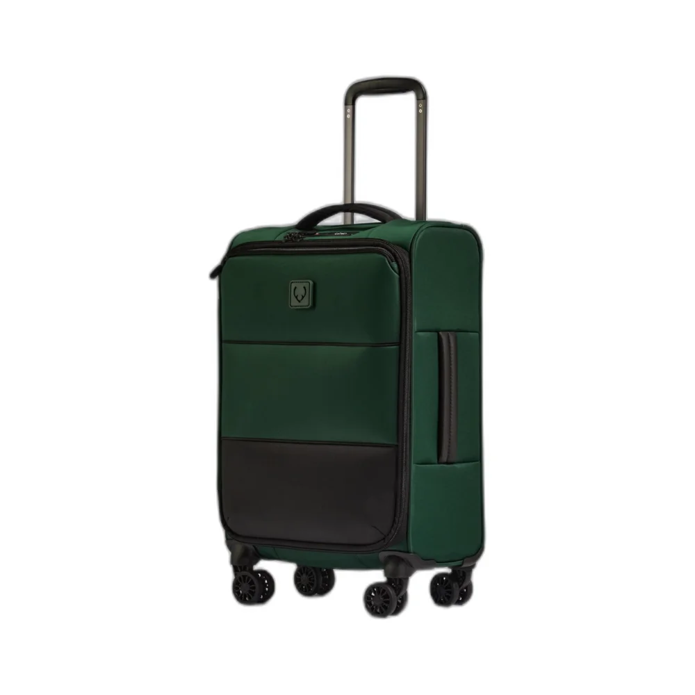 Lightest Cabin Suitcase in Antler Green - Soft Stripe 2.0